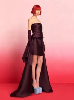 The Sydney Mini Dress In Plum 9 The Sydney Mini Dress In Plum -Solace Dress Shop 220407 SolaceLondon RS23 09 030 R1