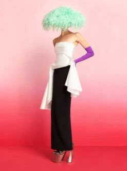 The Darra Maxi Dress In Cream & Black