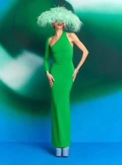 The Saren Maxi Dress In Bright Green