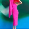 The Lenna Midi Dress In Fuchsia 2 The Lenna Midi Dress In Fuchsia -Solace Dress Shop 220408 SolaceLondon RS23 29 079 R1