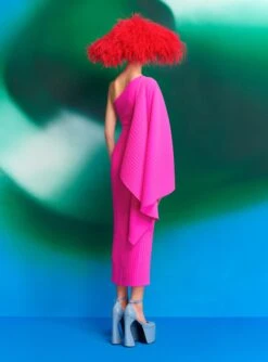 The Lenna Midi Dress In Fuchsia -Solace Dress Shop 220408 SolaceLondon RS23 29 212 R1