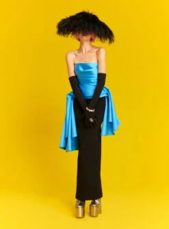 The Darra Maxi Dress In Blue & Black -Solace Dress Shop 220411 SolaceLondon RS23 35 013 R1