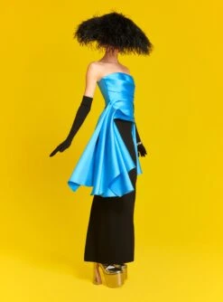 The Darra Maxi Dress In Blue & Black -Solace Dress Shop 220411 SolaceLondon RS23 35 109 R1