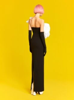 The Ellis Maxi Dress In Cream & Black -Solace Dress Shop 220411 SolaceLondon RS23 36 320 R1