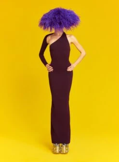 The Saren Maxi Dress In Plum