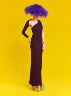 The Saren Maxi Dress In Plum -Solace Dress Shop 220411 SolaceLondon RS23 40 075 R1