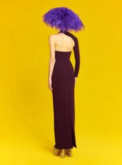 The Saren Maxi Dress In Plum -Solace Dress Shop 220411 SolaceLondon RS23 40 148 R1