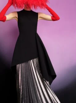 The Henley Skirt In Silver -Solace Dress Shop 220411 SolaceLondon RS23 47 170 R1