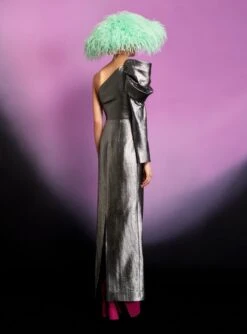 The Garnet Maxi Dress In Silver -Solace Dress Shop 220411 SolaceLondon RS23 48 066 R1