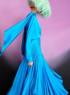 The Henley Skirt In Blue -Solace Dress Shop 220411 SolaceLondon RS23 50 112 R1