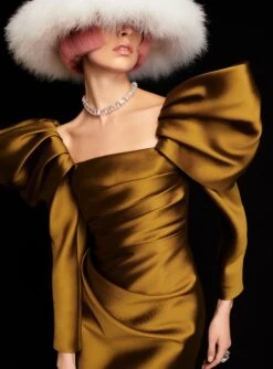 The Riley Mini Dress In Gold