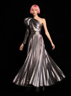 The Sawyer Maxi Dress In Silver 8 The Sawyer Maxi Dress In Silver -Solace Dress Shop 220411 SolaceLondon RS23 58 035