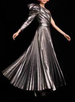 The Sawyer Maxi Dress In Silver 7 The Sawyer Maxi Dress In Silver -Solace Dress Shop 220411 SolaceLondon RS23 58 044