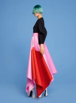 The Quinn Midi Dress In Black, Rose & Red -Solace Dress Shop 220425 SolaceLondon PF22 03 018 R1