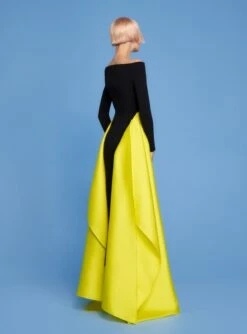 The Livia Maxi Dress In Black & Citrus -Solace Dress Shop 220425 SolaceLondon PF22 08 114 R2