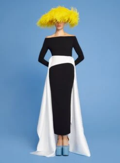 The Livia Maxi Dress In Black & Cream