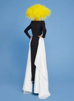 The Livia Maxi Dress In Black & Cream -Solace Dress Shop 220425 SolaceLondon PF22 14 118 R1