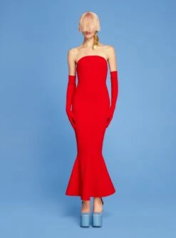 The Amara Midi Dress In Red