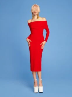 The Willow Midi Dress In Red