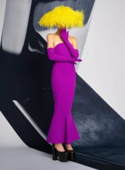 The Amara Midi Dress In Ultra Purple