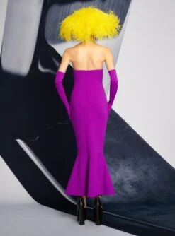 The Amara Midi Dress In Ultra Purple -Solace Dress Shop 220425 SolaceLondon PF22 24 036 R1