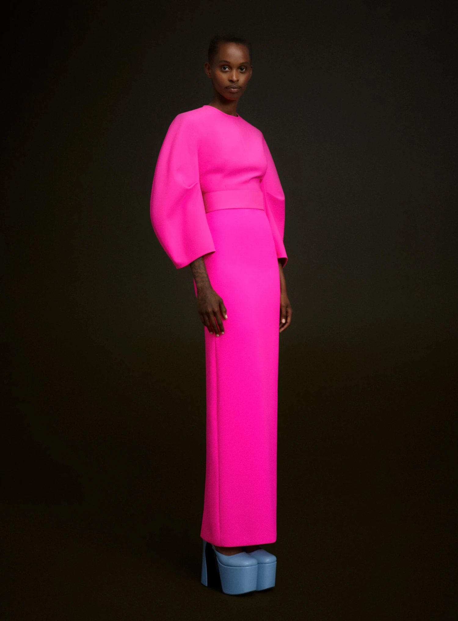 The Allegra Maxi Dress In Hot Pink 3 The Allegra Maxi Dress In Hot Pink