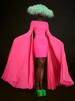 The Peyton Mini Dress In Ultra Pink -Solace Dress Shop 220714 SolaceLondon SS23 03 042 R1