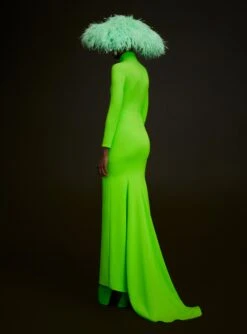 The Vivienne Maxi Dress In Lime -Solace Dress Shop 220714 SolaceLondon SS23 07 149 R1