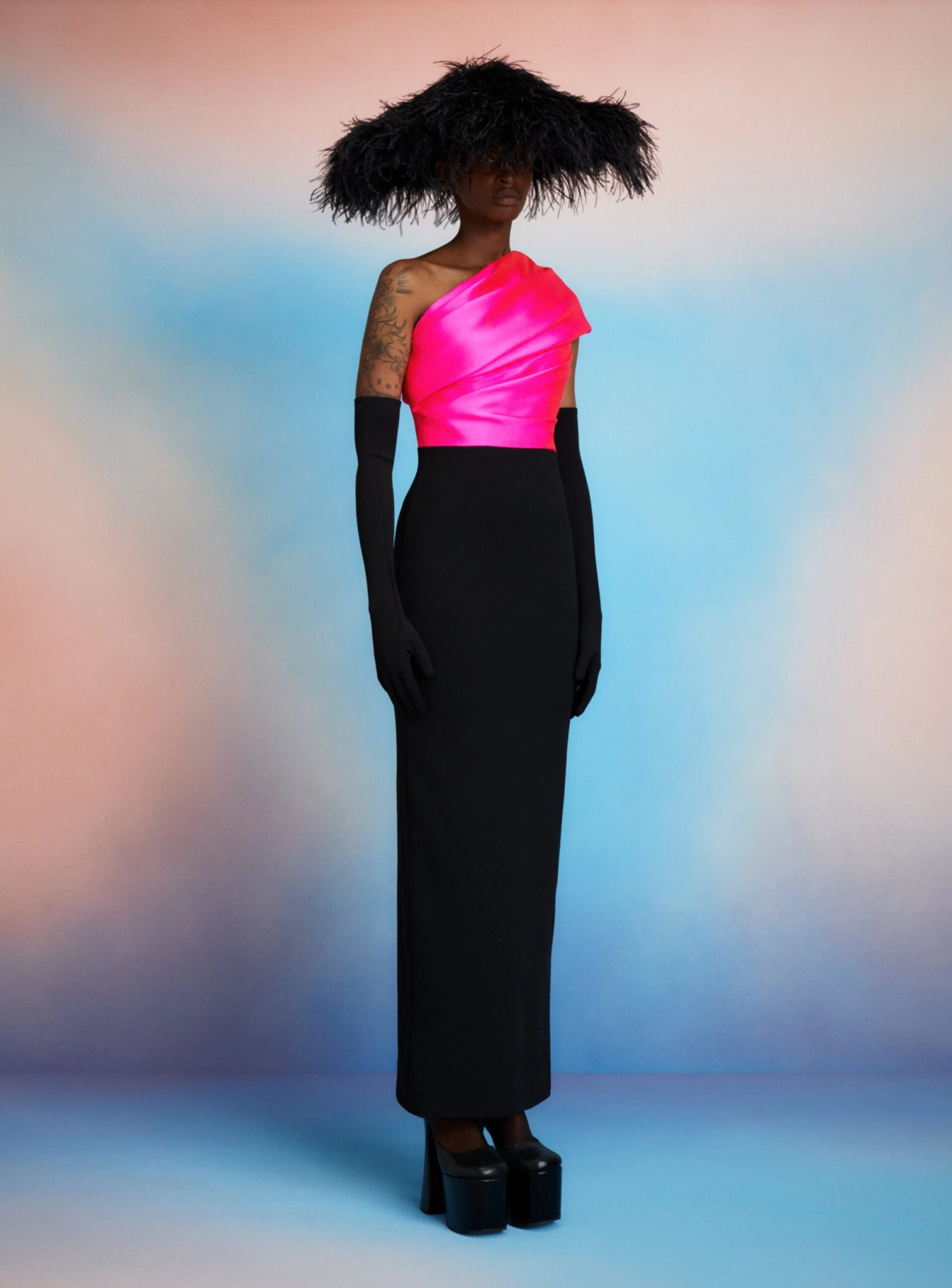 The Selia Maxi Dress In Hot Pink & Black 4 The Selia Maxi Dress In Hot Pink & Black - Image 2