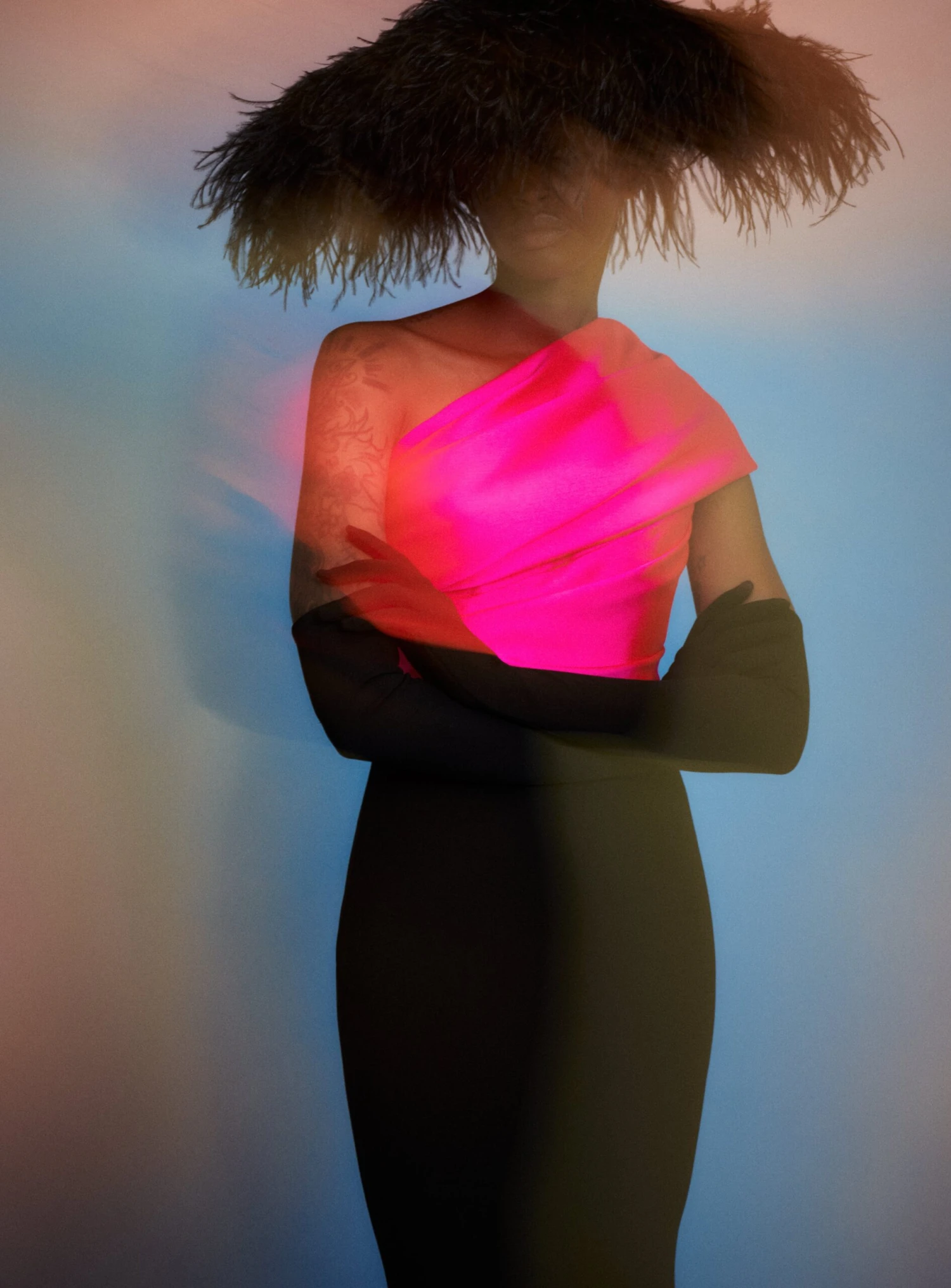 The Selia Maxi Dress In Hot Pink & Black 5 The Selia Maxi Dress In Hot Pink & Black - Image 3