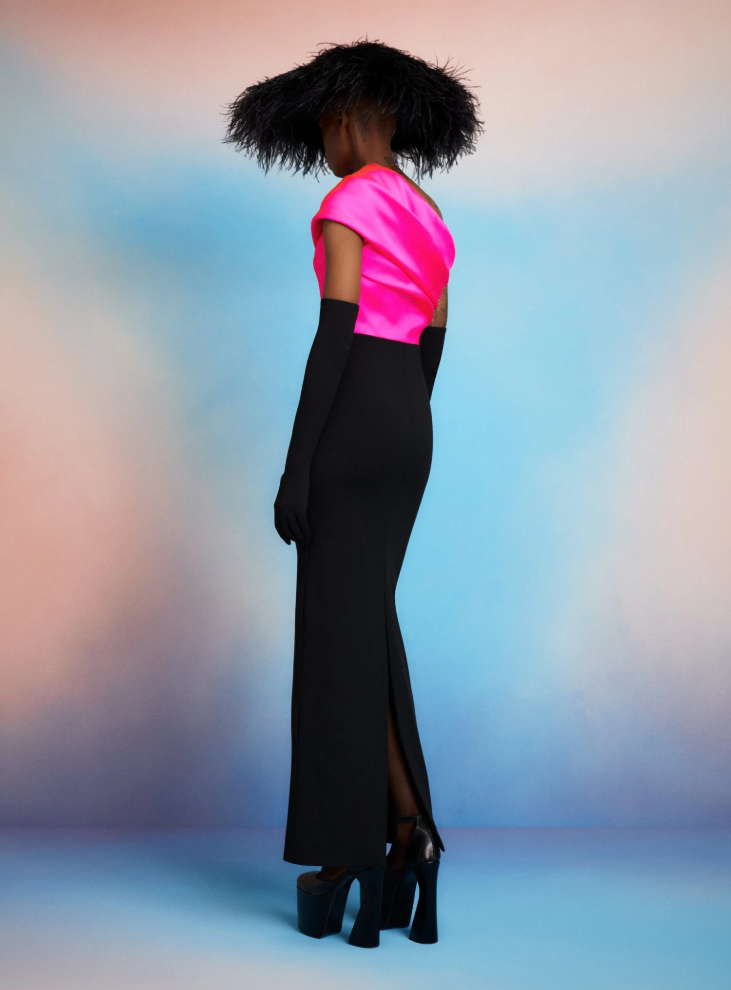 The Selia Maxi Dress In Hot Pink & Black 7 The Selia Maxi Dress In Hot Pink & Black - Image 5
