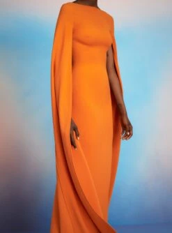 The Sadie Maxi Dress In Apricot -Solace Dress Shop 220714 SolaceLondon SS23 17 040 R1