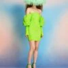 The Skye Mini Dress In Lime -Solace Dress Shop 220715 SolaceLondon SS23 26 030 R1