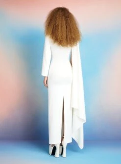 The Lydia Maxi Dress In Cream -Solace Dress Shop 220715 SolaceLondon SS23 27 228 R1