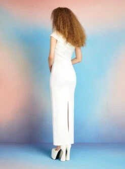 The Selia Maxi Dress In Cream -Solace Dress Shop 220715 SolaceLondon SS23 30 099 R1