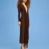 The Lorena Midi Dress In Mocha -Solace Dress Shop 220718 SolaceLondon SS23 46 033 R1