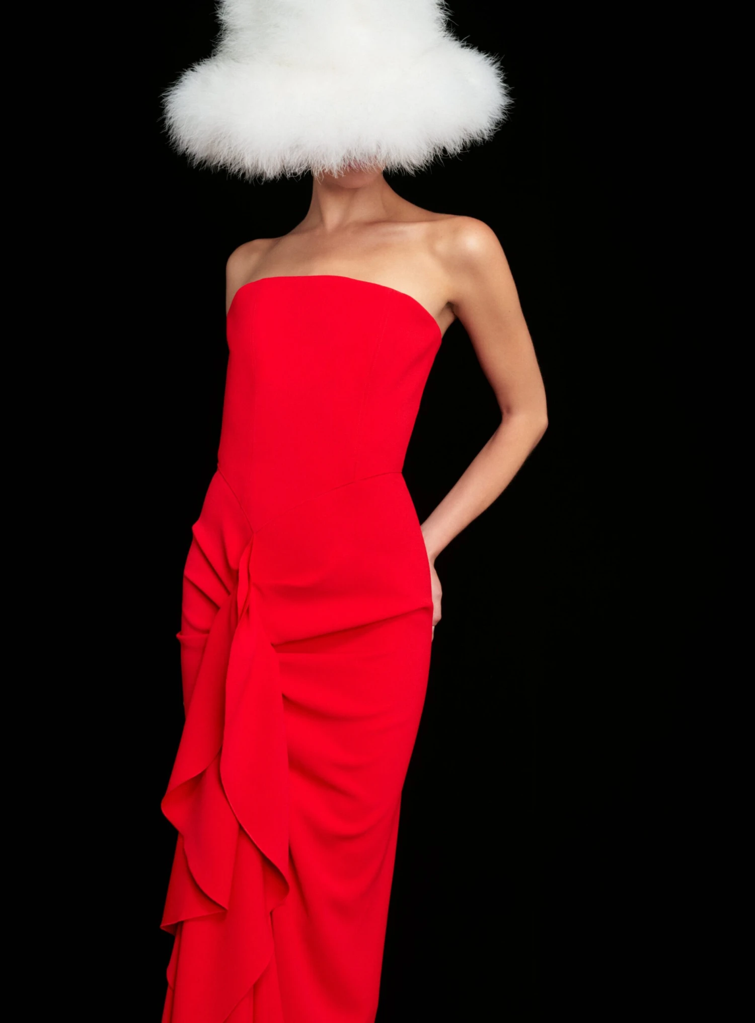 The Thalia Midi Dress In Bright Red 4 The Thalia Midi Dress In Bright Red - Image 2