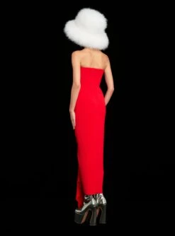 The Thalia Midi Dress In Bright Red 7 The Thalia Midi Dress In Bright Red -Solace Dress Shop 220915 SolaceLondon RS23 15 096