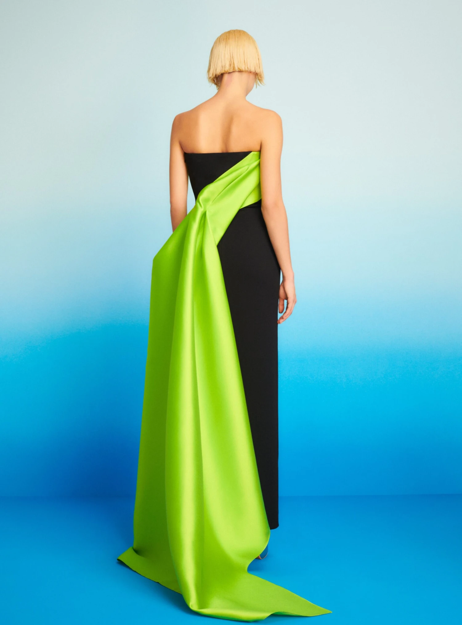 The Kinsley Maxi Dress In Chartreuse & Black 5 The Kinsley Maxi Dress In Chartreuse & Black - Image 3