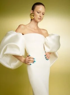 The Pia Maxi Dress In Cream 10 The Pia Maxi Dress In Cream -Solace Dress Shop 221020 SolaceLondon PF23 05 047 R1