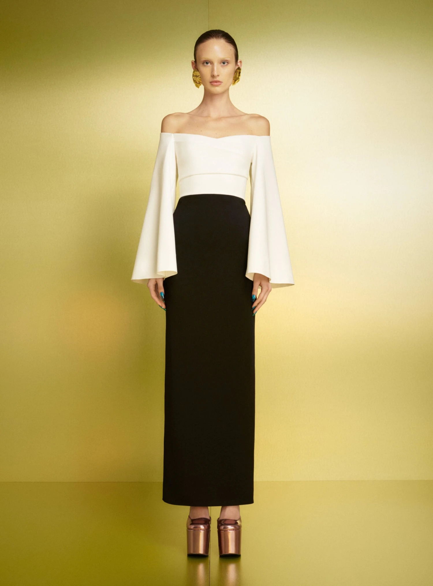 The Eliana Maxi Dress In Cream And Black 3 The Eliana Maxi Dress In Cream And Black
