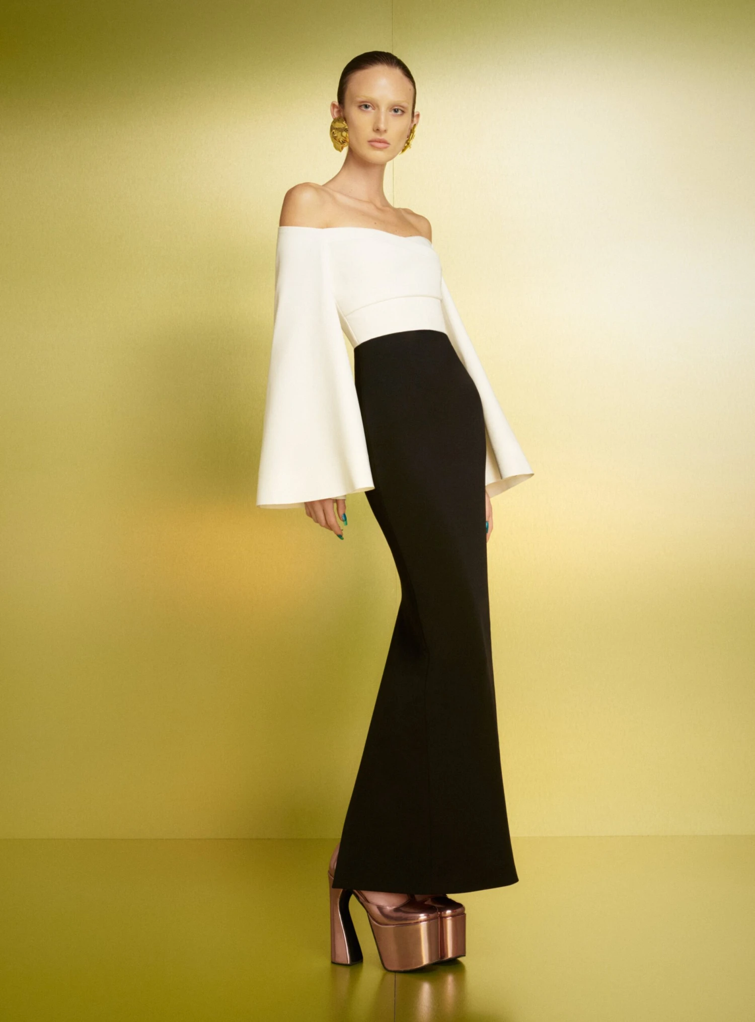 The Eliana Maxi Dress In Cream And Black 6 The Eliana Maxi Dress In Cream And Black - Image 4