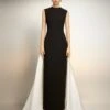 The Flor Maxi Dress In Black And Cream 2 The Flor Maxi Dress In Black And Cream -Solace Dress Shop 221021 SolaceLondon PF23 39 008 R1