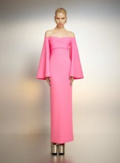 The Eliana Maxi Dress In Pink -Solace Dress Shop 221021 SolaceLondon PF23 40 020 R1