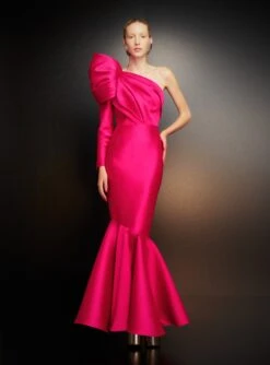 The Heyam Maxi Dress In Cerise -Solace Dress Shop 221024 SolaceLondon PF23 43 063 R1