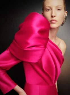 The Heyam Maxi Dress In Cerise -Solace Dress Shop 221024 SolaceLondon PF23 43 108 R1