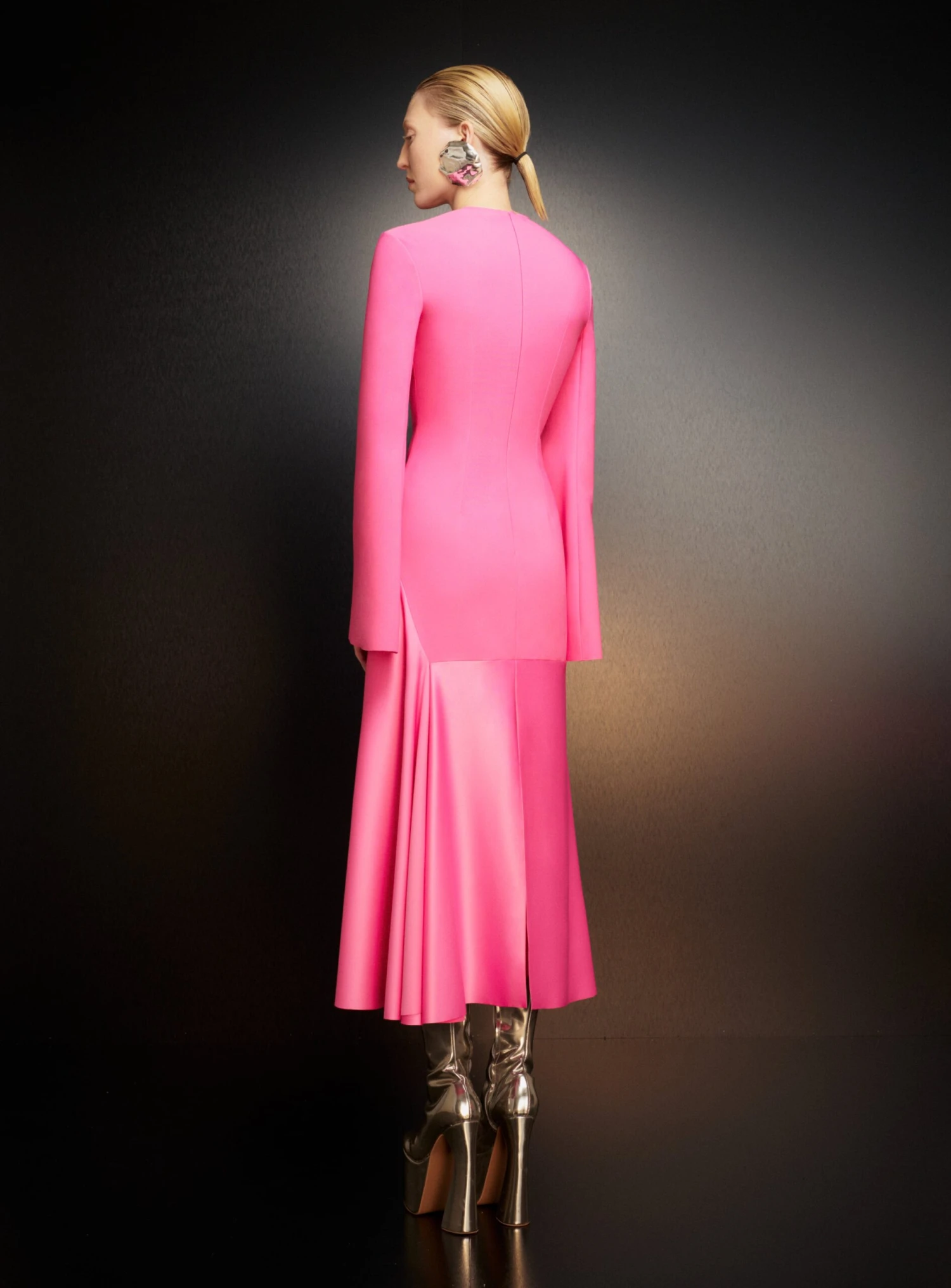 The Gaia Midi Dress In Pink 5 The Gaia Midi Dress In Pink - Image 3
