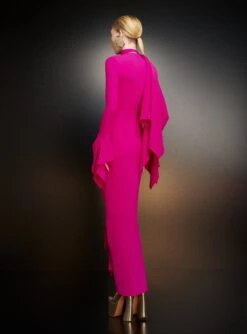 The Nella Maxi Dress In Fuchsia -Solace Dress Shop 221024 SolaceLondon PF23 50 154 R1