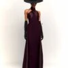 The Rumi Maxi Dress In Plum -Solace Dress Shop 230309 SolaceLondon RS23 04 006 R1