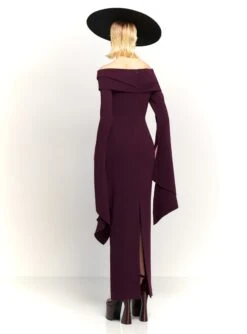 The Arden Maxi Dress In Plum -Solace Dress Shop 230309 SolaceLondon RS23 05 143 R1